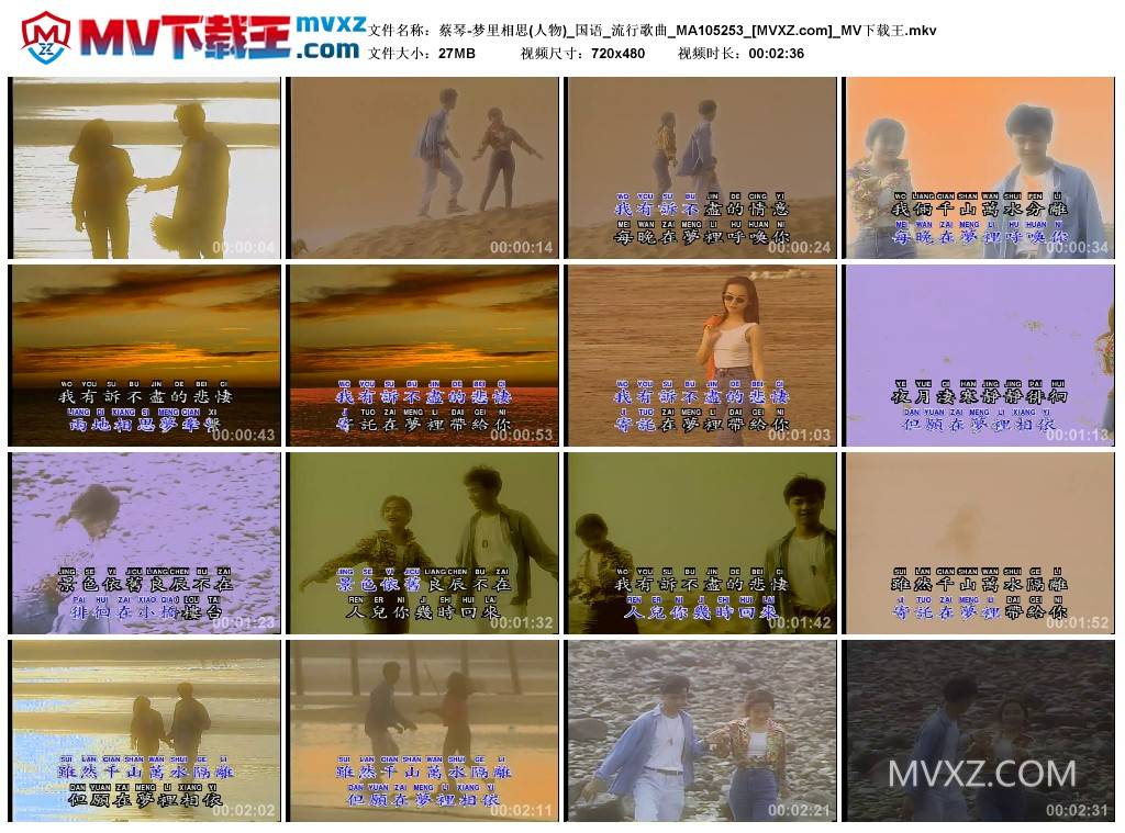 蔡琴-梦里相思(人物)_国语_流行歌曲_MA105253